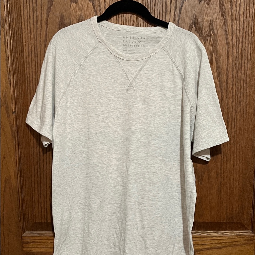 American Eagle Outfitters Heather Gray Men's Short Sleeve Tee